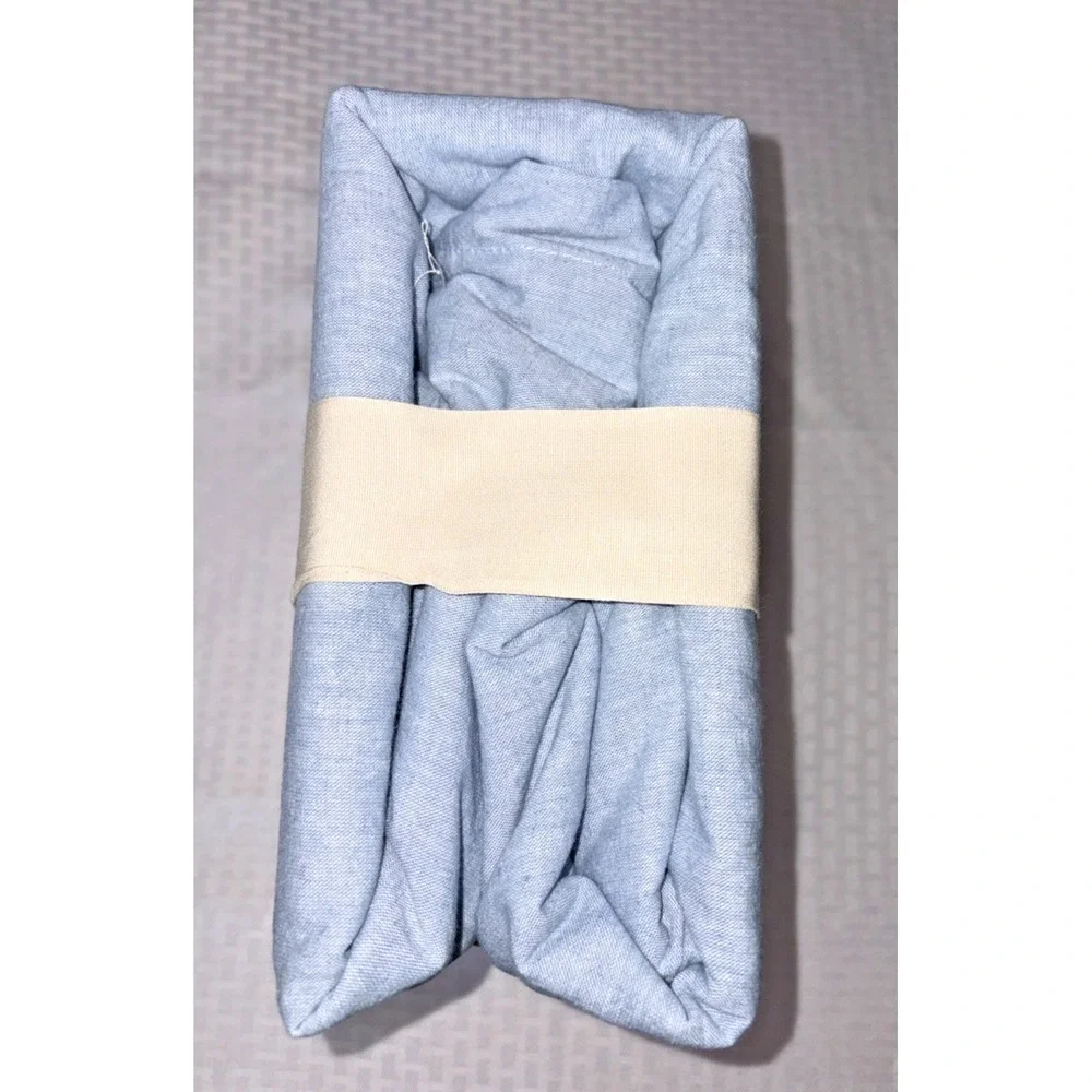 Threshold Duvet Set (1 Sham) Blue Cotton-Linen Chambray - Full/Queen